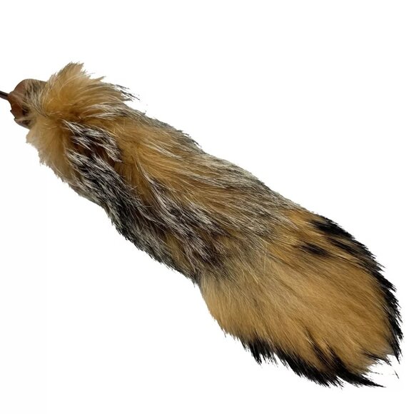 s-l400.jpg TOD\'S Fox Fur Bag Charm Brown Leather #